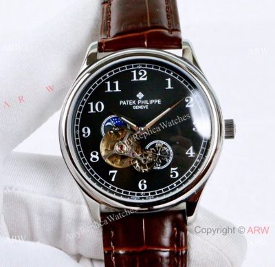 Low Price Patek Philippe Tourbillon Black Dial Replica Watches Men